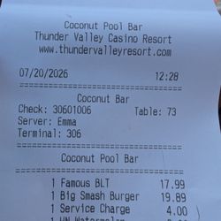 H2O at Thunder Valley Pool