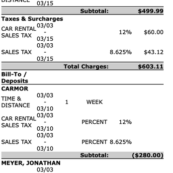 Enterprise Rent-A-Car - Paid in full invoice. - Car Rental Near Me - Mineola, New York Enterprise Rent-A-Car - Paid in full invoice. - Car Rental Near Me - Mineola, New York
