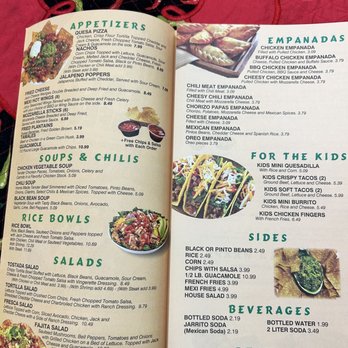 Taco perfectos - a menu in a restaurant - Mexican Near Me - Levittown, New York