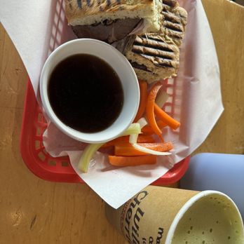 Wild Cherries Coffee House - French dip :/ with side of veggies & matcha w oat - Coffee & Tea Near Me - Truckee, California Wild Cherries Coffee House - French dip :/ with side of veggies & matcha w oat - Coffee & Tea Near Me - Truckee, California