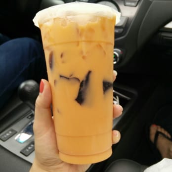 Anda Boba Tea - Thai Tea with Grass jelly... They ran out of bubbles :( - Bubble Tea Near Me - Elmhurst, New York