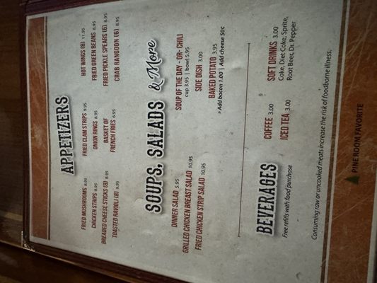 Menu photo 1 Pine Room Saint Charles, MO