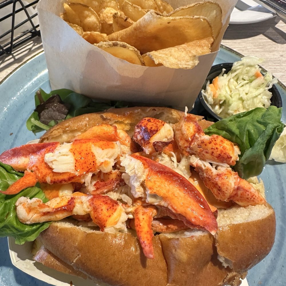 Finz Seafood & Grill - Lobster roll on warm butter bread. Awesome! - Seafood Near Me - Salem, Massachusetts Finz Seafood & Grill - Lobster roll on warm butter bread. Awesome! - Seafood Near Me - Salem, Massachusetts