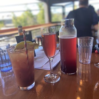 Rough & Tumble Pub - Pickle Mary, and a carafe of pomegranate mimosas. - Pubs Near Me - Seattle, Washington