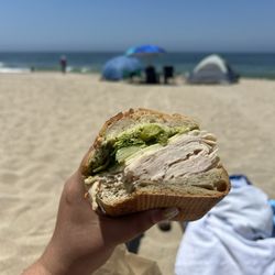 Gherkin's Sandwich Shop - Turkey with pesto on Sourdough