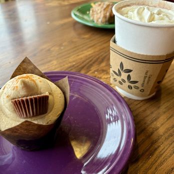 Open Door Coffee Company - "Not too hot" hot chocolate and a peanut butter cup cupcake. - Coffee & Tea Near Me - Hudson, Ohio Open Door Coffee Company - "Not too hot" hot chocolate and a peanut butter cup cupcake. - Coffee & Tea Near Me - Hudson, Ohio