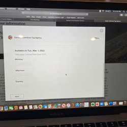 Edmond Tag Agency - Here is where is says the 1st of March and it won't let me choose another date.