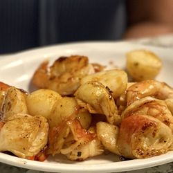 Mongolian Grill - Crab meat, shrimps and potatoes