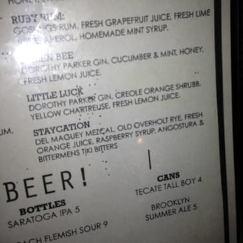 OTB - Cocktail menu! - New American Near Me - Brooklyn, New York