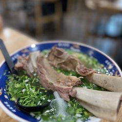 Impression of Lanzhou - Their famous beef brisket w bone noodle soup. $15.95
