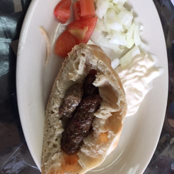 Balkan Grill - Delicious sausage sandwich! - Mediterranean Near Me - Alexandria, Virginia