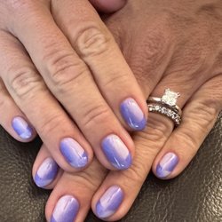 Hologram French nails by Jennie.  Amazing.
