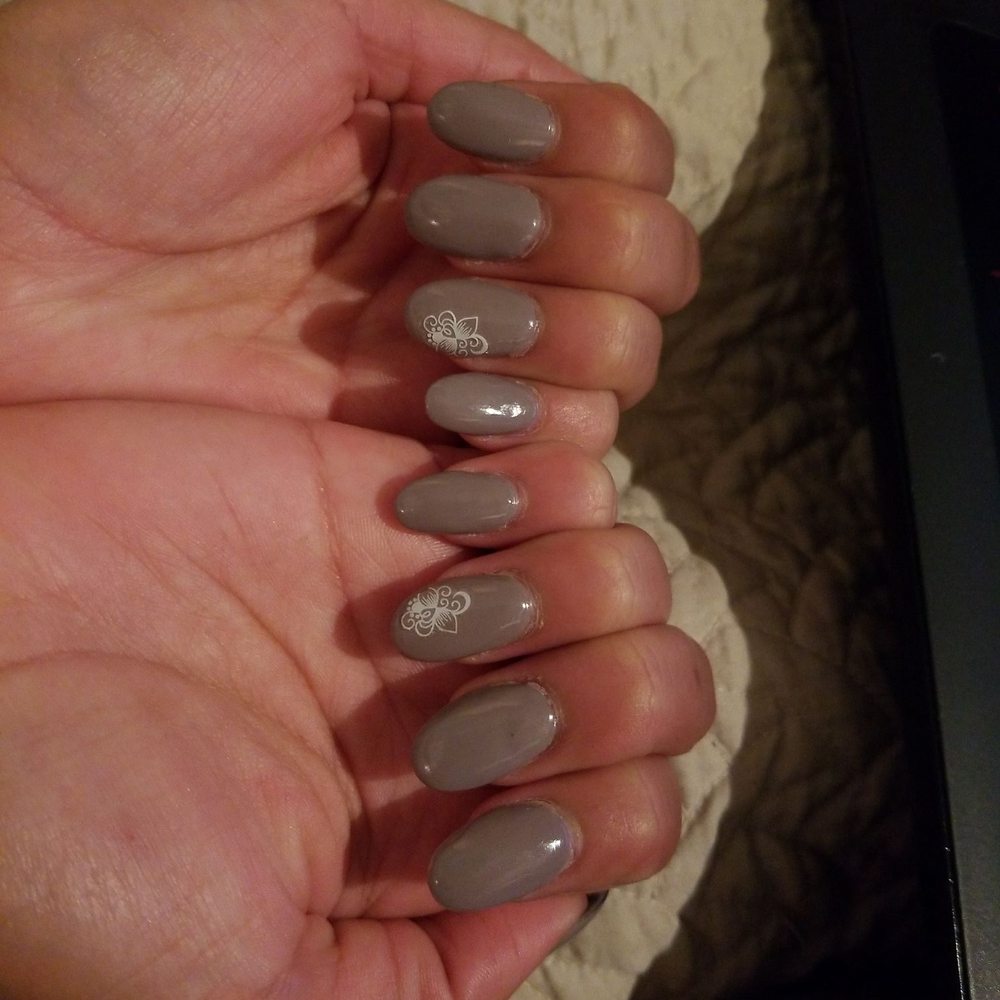 Originally purple/grey , I added the white accents myself. Originally purple/grey , I added the white accents myself.