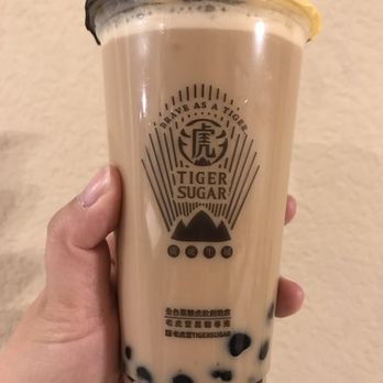 Tiger Sugar - #3 Black Sugar Boba Black Tea Latte with Cream Mousse - Coffee & Tea Near Me - Las Vegas, Nevada