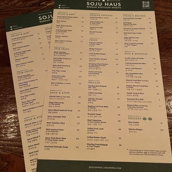 Soju Haus - Menu - Korean Near Me - New York, New York Soju Haus - Menu - Korean Near Me - New York, New York
