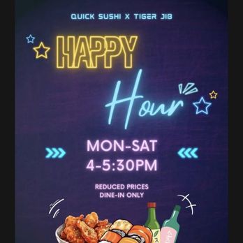 Quick Sushi - I've always drove by and decided to stop by turns out they have a happy hour and they serve Korean food!! - Sushi Bars Near Me - Santa Rosa, California