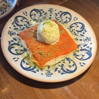 The Butcher's Grille - Knafa with ice cream - Middle Eastern Near Me - Houston, Texas The Butcher's Grille - Knafa with ice cream - Middle Eastern Near Me - Houston, Texas