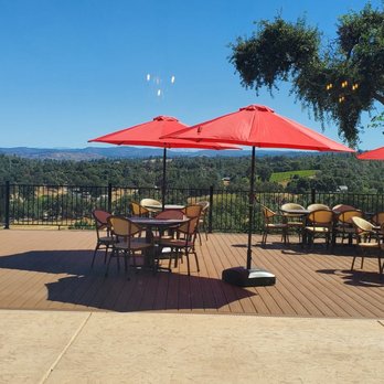 Château d' Estienne - The patio - gorgeous views, great breeze - Wine Tasting Room Near Me - Somerset, California Château d' Estienne - The patio - gorgeous views, great breeze - Wine Tasting Room Near Me - Somerset, California