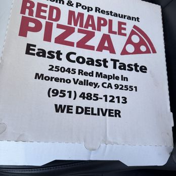 Red Maple Pizza - Your classic non-corporate ma' and pa' pizza box. - Pizza Near Me - Moreno Valley, California