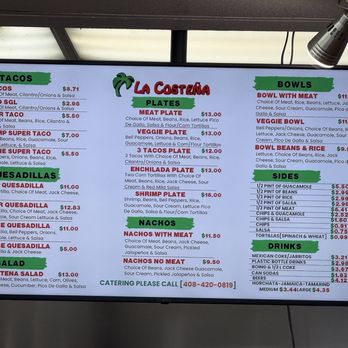 La Costena - Menu - Mexican Near Me - Mountain View, California