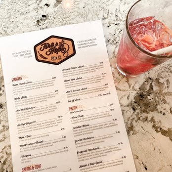 Fire & Hops Pizza - Front of menu - Pizza Near Me - Richmond, Virginia Fire & Hops Pizza - Front of menu - Pizza Near Me - Richmond, Virginia