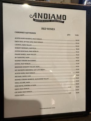Menu photo 4 Andiamo Ristorante Italiano Clovis, CA