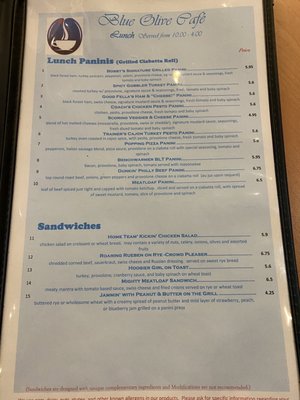 Menu photo 6 Blue Olive Cafe Milan, IN