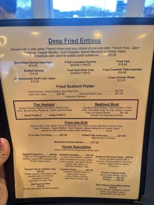 Menu photo 2 Smitty's Seafood Kenner, LA Menu photo 2 Smitty's Seafood Kenner, LA