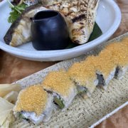Photo of Sushi Ran - Sausalito, CA, United States. Creamy Scallop Roll and Grilled Hamachi Kama