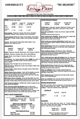 Menu photo 3 Lu's Pizza Grafton, OH Menu photo 3 Lu's Pizza Grafton, OH