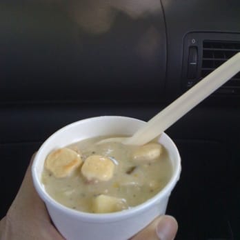Sam's Chowdermobile - So much clams and others, the spoon won't sink. - Seafood Near Me - Half Moon Bay, California Sam's Chowdermobile - So much clams and others, the spoon won't sink. - Seafood Near Me - Half Moon Bay, California