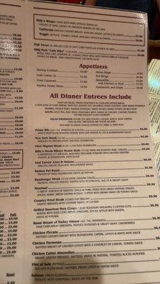 Menu photo 8 Billy Reeds Palm Springs, CA