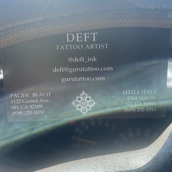 Guru Tattoo - Business card of the tattoo artist who worked on me. - Tattoo Near Me - San Diego, California Guru Tattoo - Business card of the tattoo artist who worked on me. - Tattoo Near Me - San Diego, California