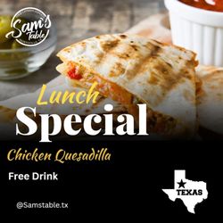 Sam’s Table - Monday Lunch Special