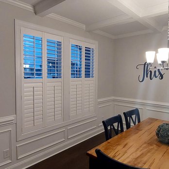 Johnston County Blinds and Shades - 3.5" Composite Shutters are perfect for the Dining Room - Shades & Blinds Near Me Johnston County Blinds and Shades - 3.5" Composite Shutters are perfect for the Dining Room - Shades & Blinds Near Me