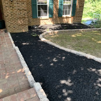 Stoney Creek Contractors - Added stone boarder and black dyed mulch!Stone - Landscaping Near Me Stoney Creek Contractors - Added stone boarder and black dyed mulch!Stone - Landscaping Near Me
