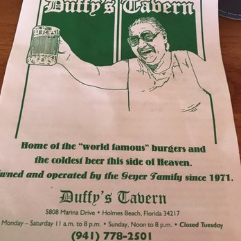 Duffy's Tavern - Rich in tradition - Burgers Near Me - Holmes Beach, Florida Duffy's Tavern - Rich in tradition - Burgers Near Me - Holmes Beach, Florida