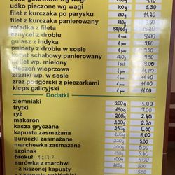 Bar Mleczny Krakus - Menu in polish only Aug 2023