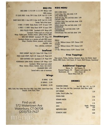 Menu photo 8 Big Frank's Barbeque & Grill Waterbury, CT Menu photo 8 Big Frank's Barbeque & Grill Waterbury, CT