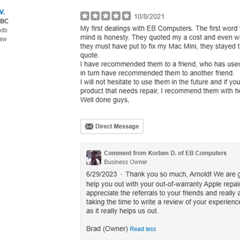 EB Computers - Great 5 Star Review! - IT Services & Computer Repair Near Me - Victoria, British Columbia EB Computers - Great 5 Star Review! - IT Services & Computer Repair Near Me - Victoria, British Columbia