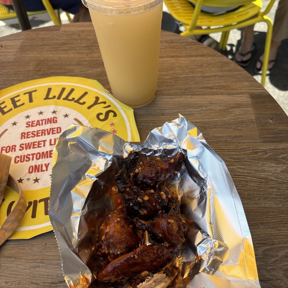 Wangs N Thangs - My grandson's six piece, chicken wing and frozen lemonade - Burgers Near Me - Venice, California