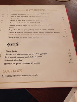 Menu photo 5 Tata Pila Seville, SE