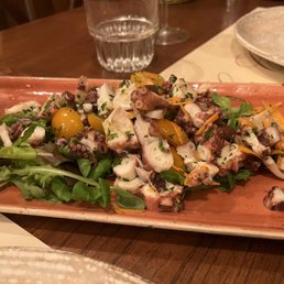 Octopus salad.