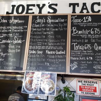 Joey's Tacos - Menus - Mexican Near Me - Reseda, California
