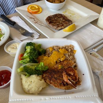 River Hills Seafood & Steak Restaurant - Abundant Leftovers - redfish, pork ribeye, and gumbo to go. Thank you. - Seafood Near Me - Sealy, Texas River Hills Seafood & Steak Restaurant - Abundant Leftovers - redfish, pork ribeye, and gumbo to go. Thank you. - Seafood Near Me - Sealy, Texas