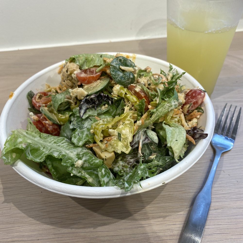 Buffalo & Blu w/ Pineapple Ginger juice.