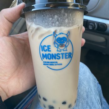 Ice Monster - Black Sugar Milk Tea with boba, regular size - Juice Bars & Smoothies Near Me - Walnut Creek, California Ice Monster - Black Sugar Milk Tea with boba, regular size - Juice Bars & Smoothies Near Me - Walnut Creek, California