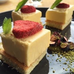 Mandala Wines - Mango parfait with pistachio.