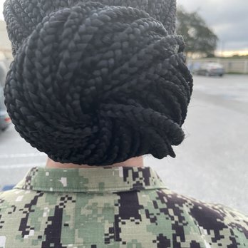 Deeluxe Braids - She was able to size my braids so that they would fit even in my uniform which is hard to do. - Hair Stylists Near Me Deeluxe Braids - She was able to size my braids so that they would fit even in my uniform which is hard to do. - Hair Stylists Near Me