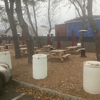 Seven Tribesmen Brewery - It's a windy day in November, but this is a nice outdoor Biergarten - Breweries Near Me - Wayne, New Jersey
